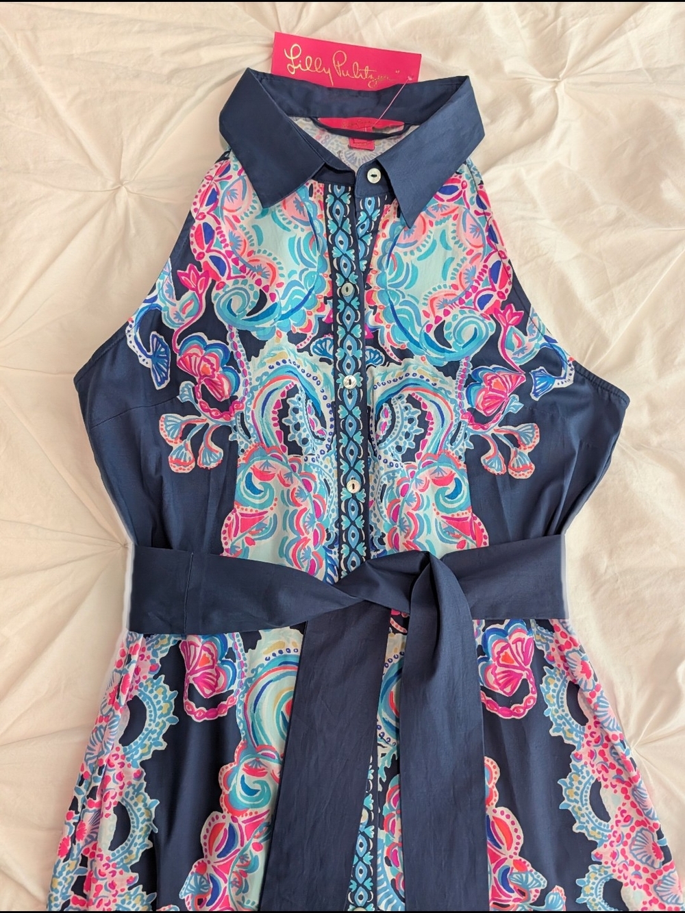 Brand new Lilly Pulitzer Navy Midi Dress - Picture 2 of 5
